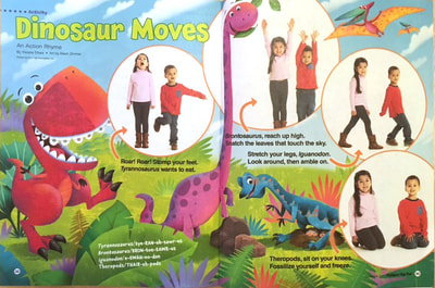 Dinosaur Moves Poem in Highlights High Five. Copyright © Highlights for Children, Inc., Columbus, Ohio. All rights reserved. Used by permission.